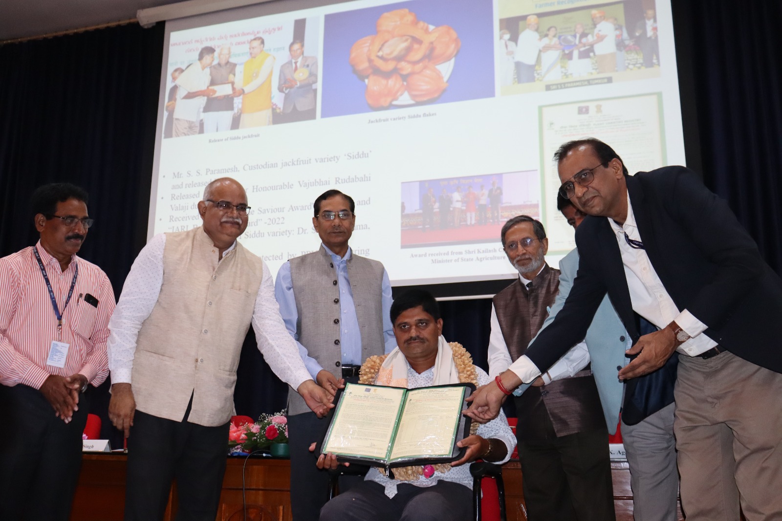 Govt. of India awards SidduJack with PPVFRA